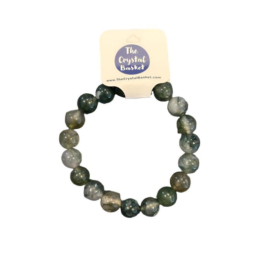 10mm Moss Agate Bracelet