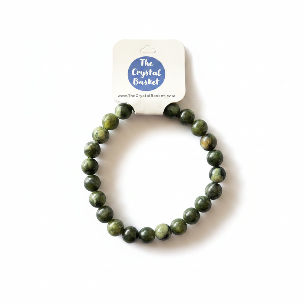 8mm Green Jade Bracelet