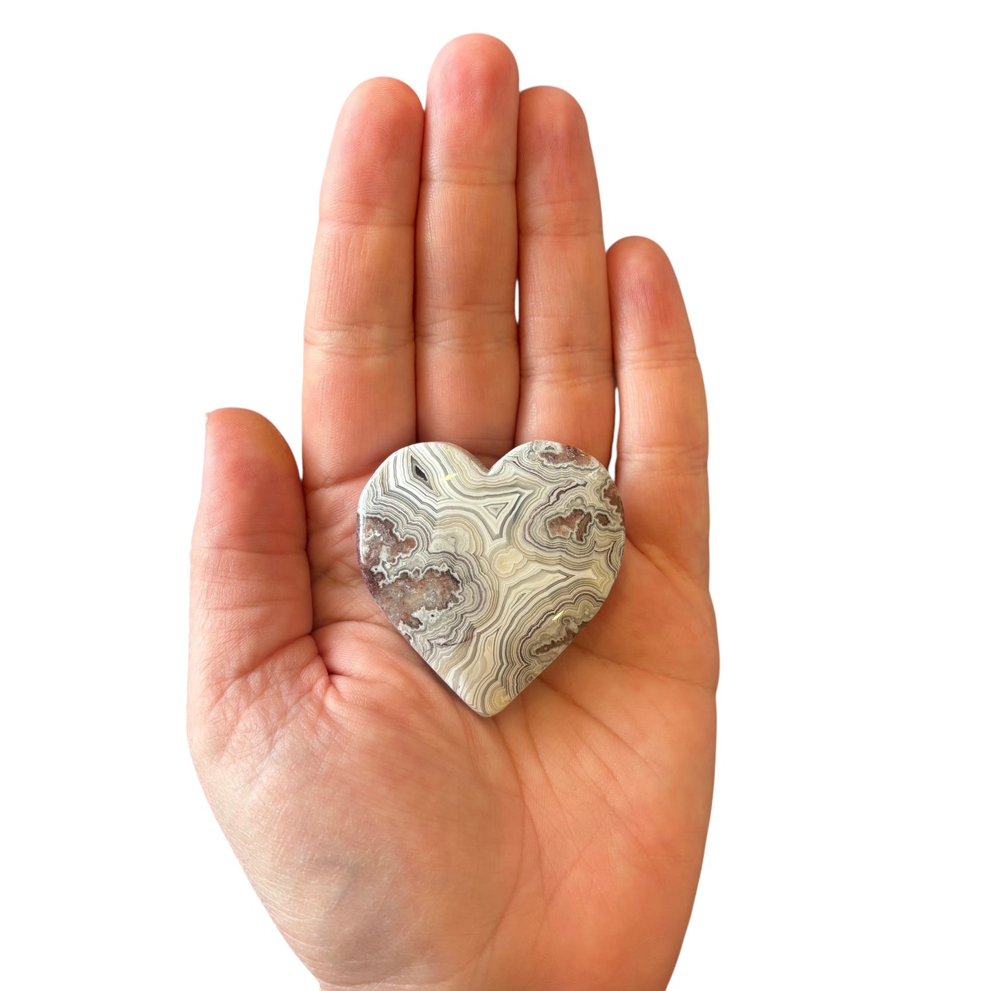 52g Mexican Agate Heart