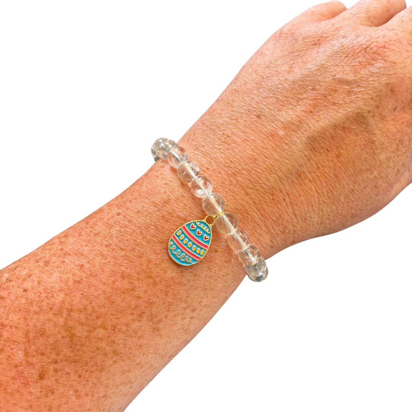 8mm Easter Crackle Quartz Bracelet