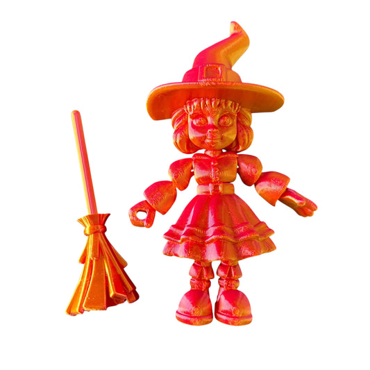 3D Printed Red/Gold Witch