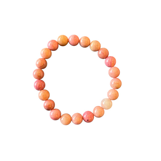 8mm Pink Rhodonite Bracelet