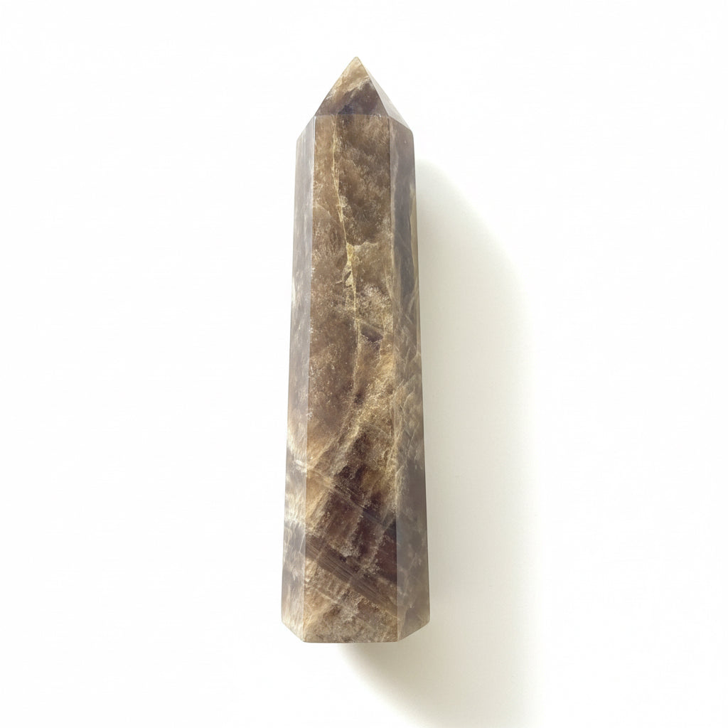 165mm Black Moonstone Point