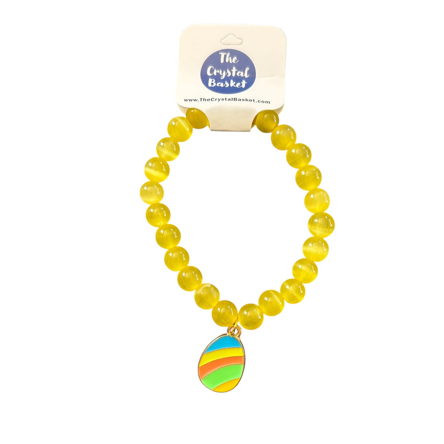 8mm Easter Yellow Cats Eye Bracelet