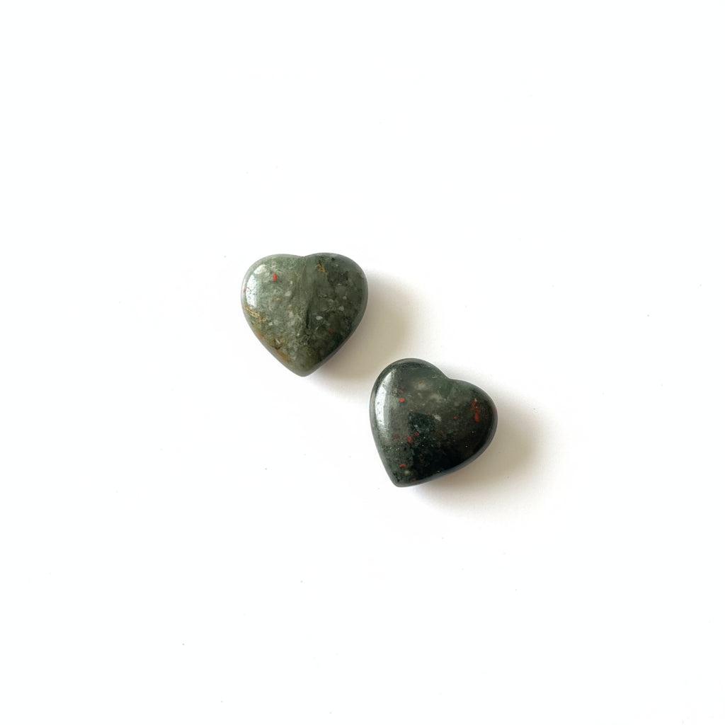 18mm African Bloodstone Heart