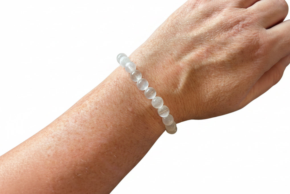 8mm Selenite Bracelet