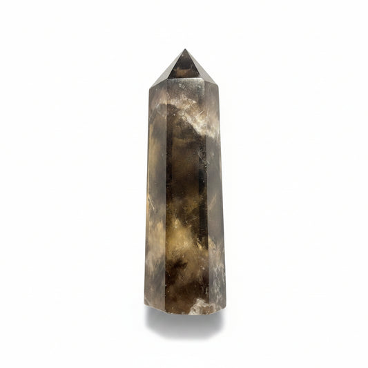 89mm Citrine & Smokey Quartz Point