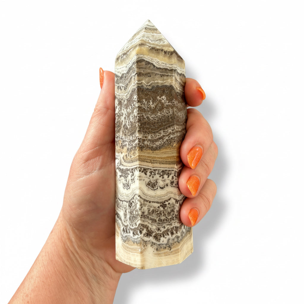 154mm Banded Calcite Point