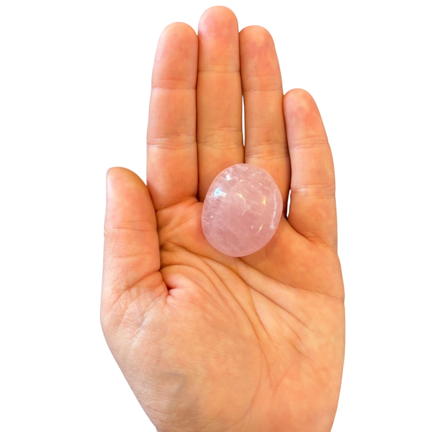 30g Rose Quartz Palm Stone