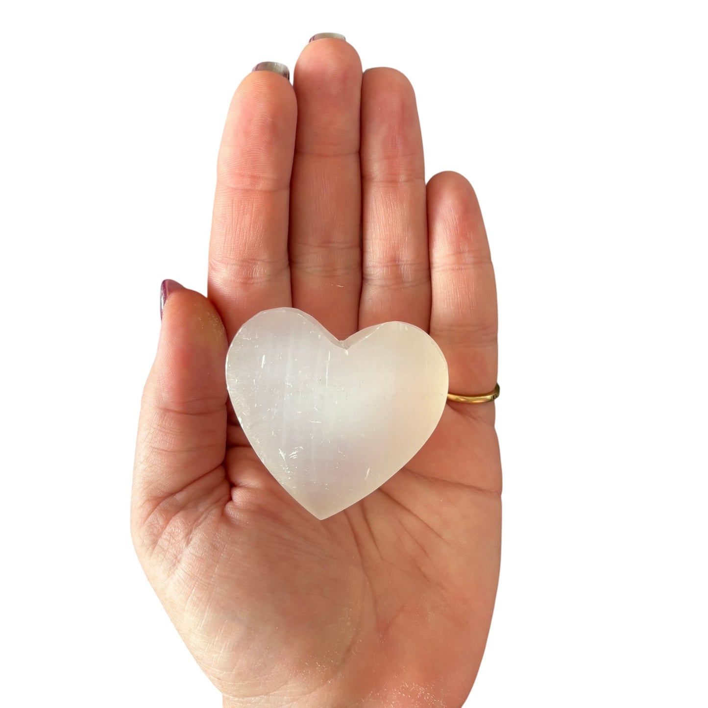 68g Selenite Heart