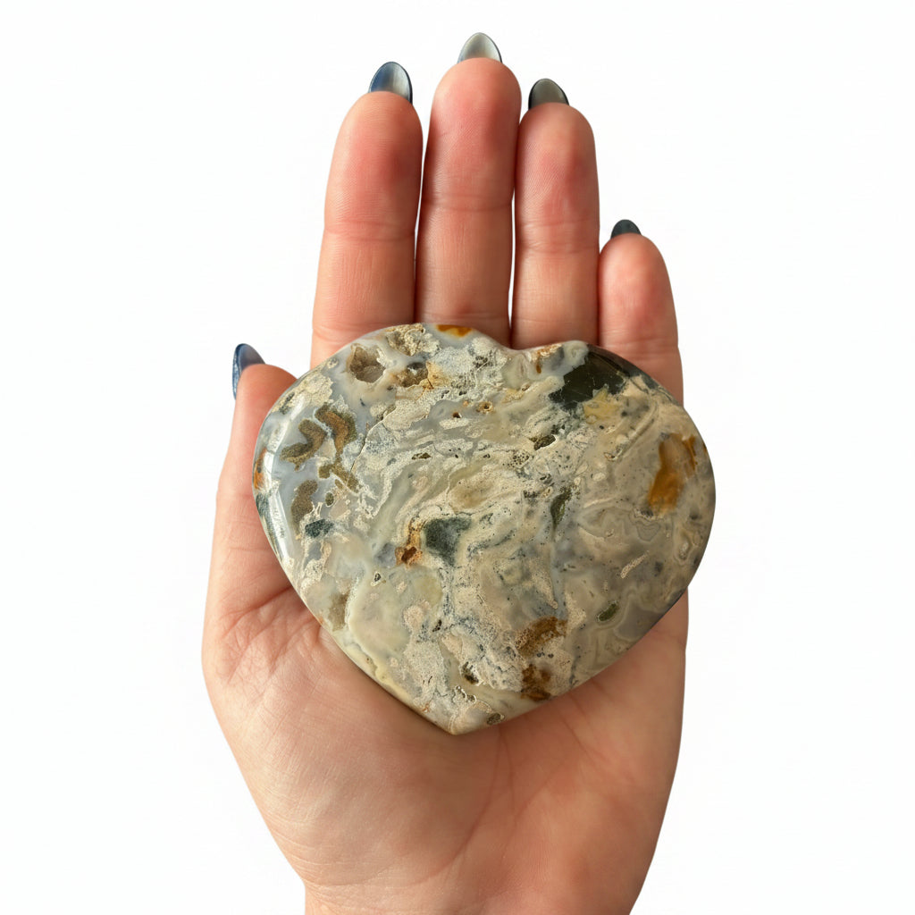 234g Ocean Jasper Heart