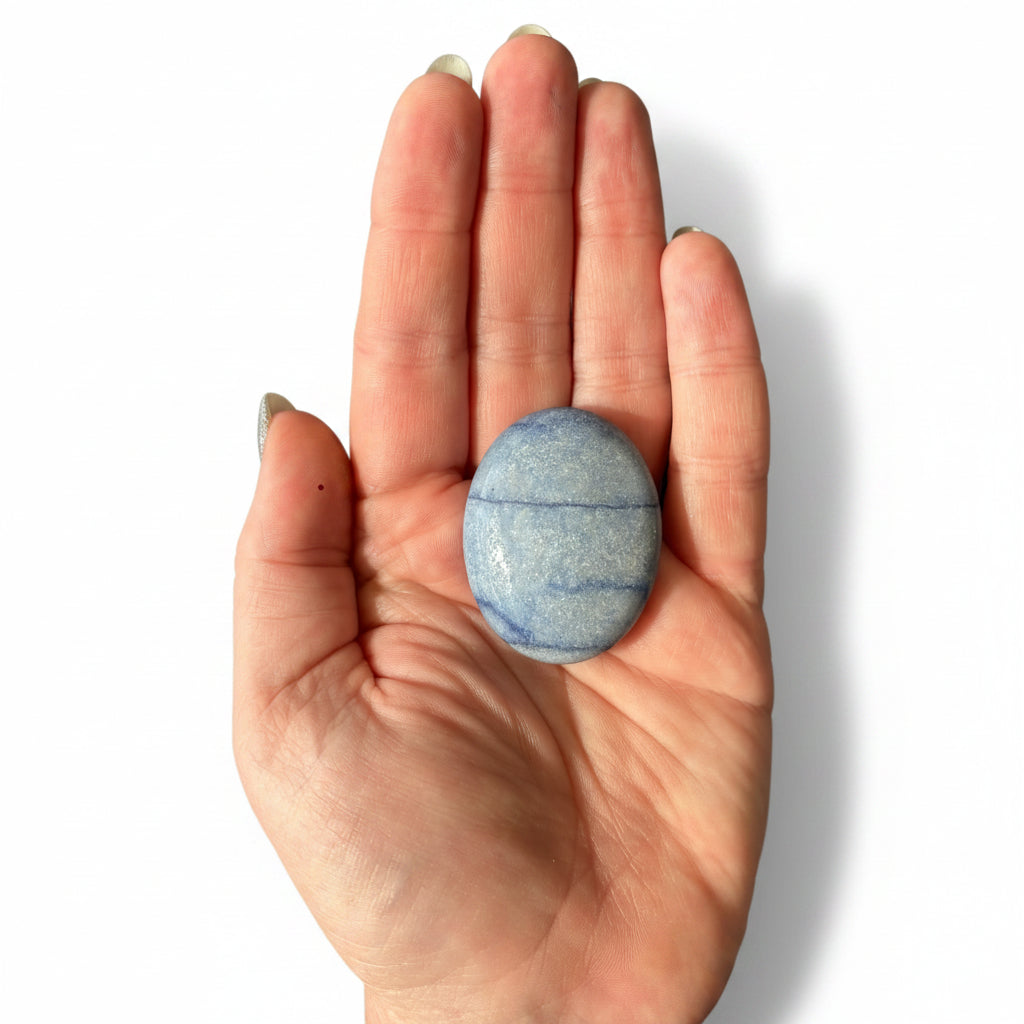 34g Blue Aventurine Palm Stone