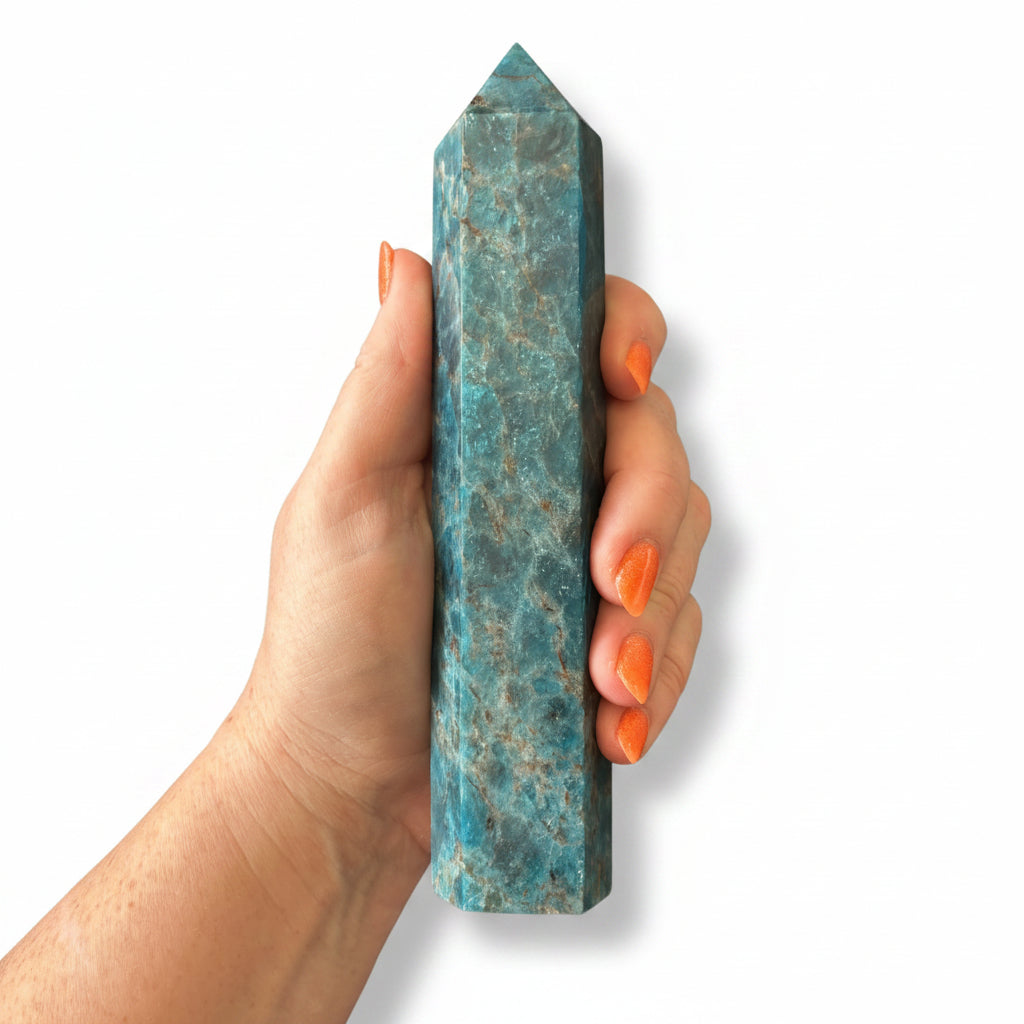 182mm Blue Apatite Point