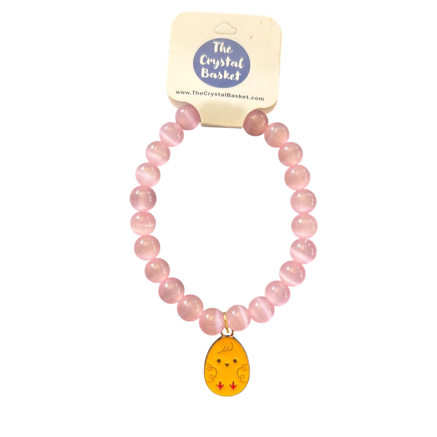 8mm Easter Pink Cats Eye Bracelet