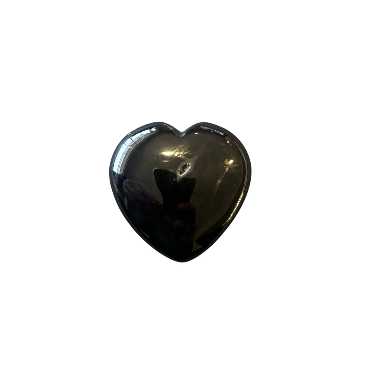 32g Black Agate Heart