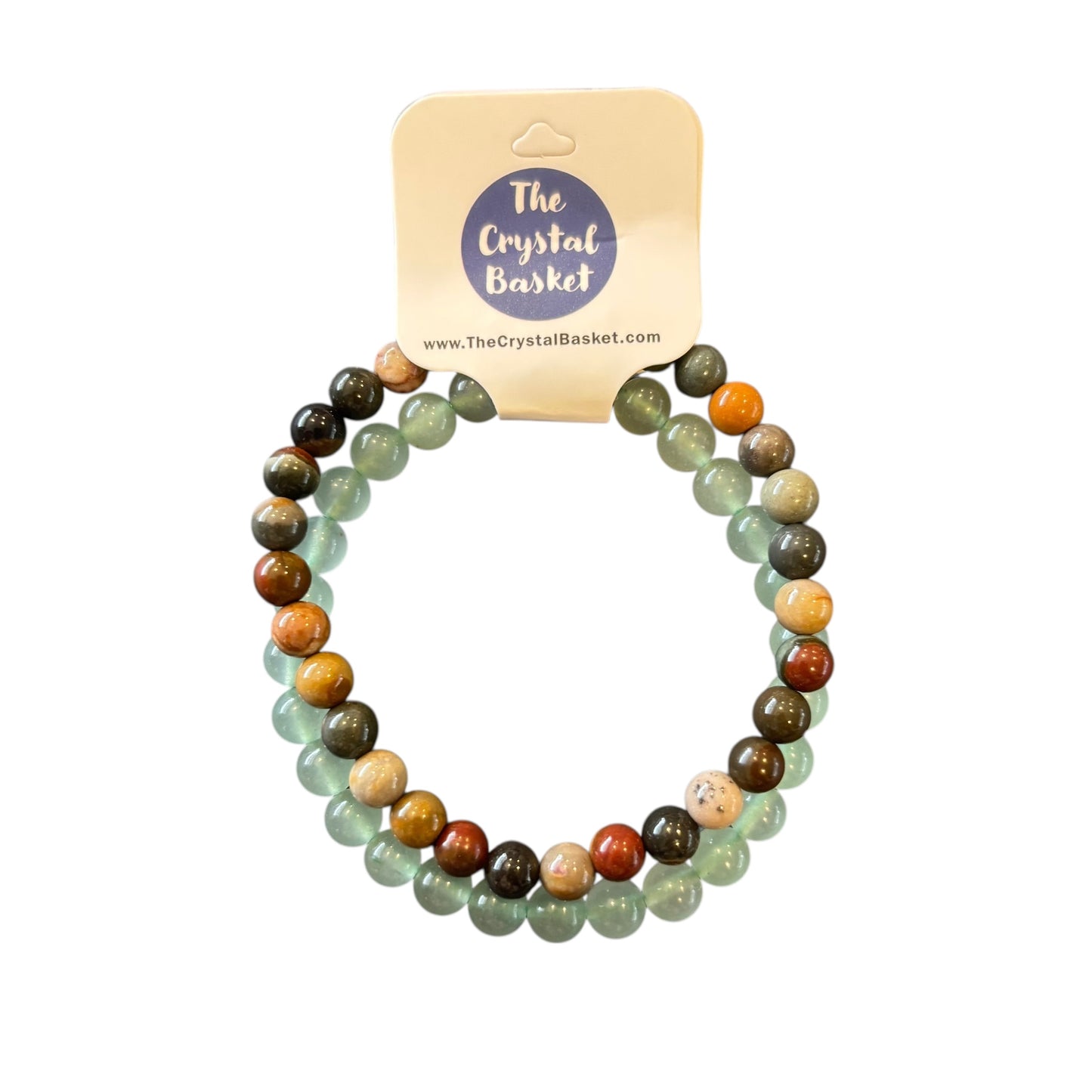 6mm Growth & Opportunity Aventurine&Indian Agate Bracelet Set