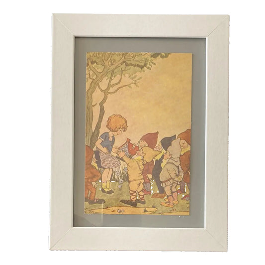 Framed Vintage Art-Elf Gift