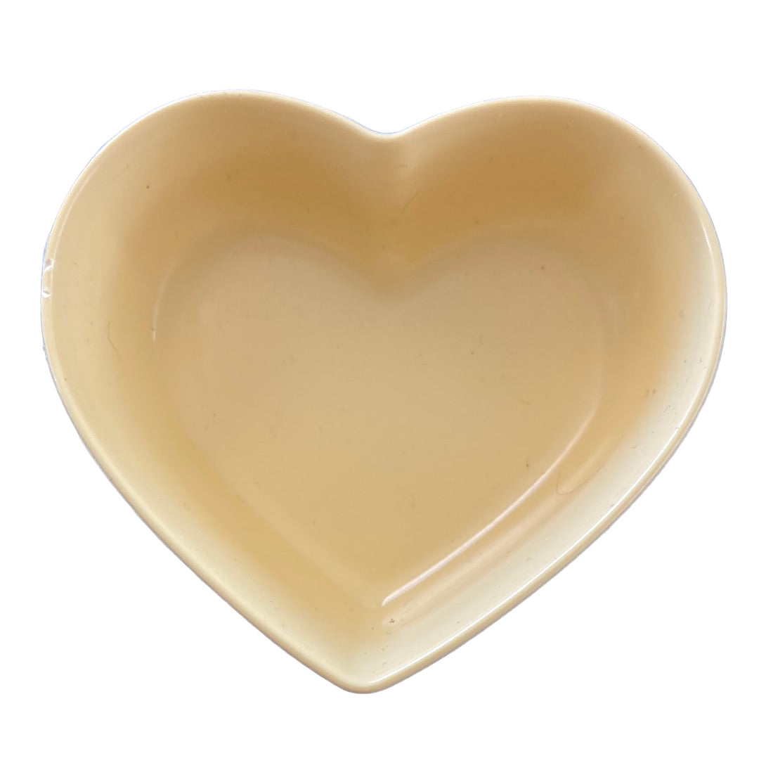 Yellow Plastic Heart Bowl