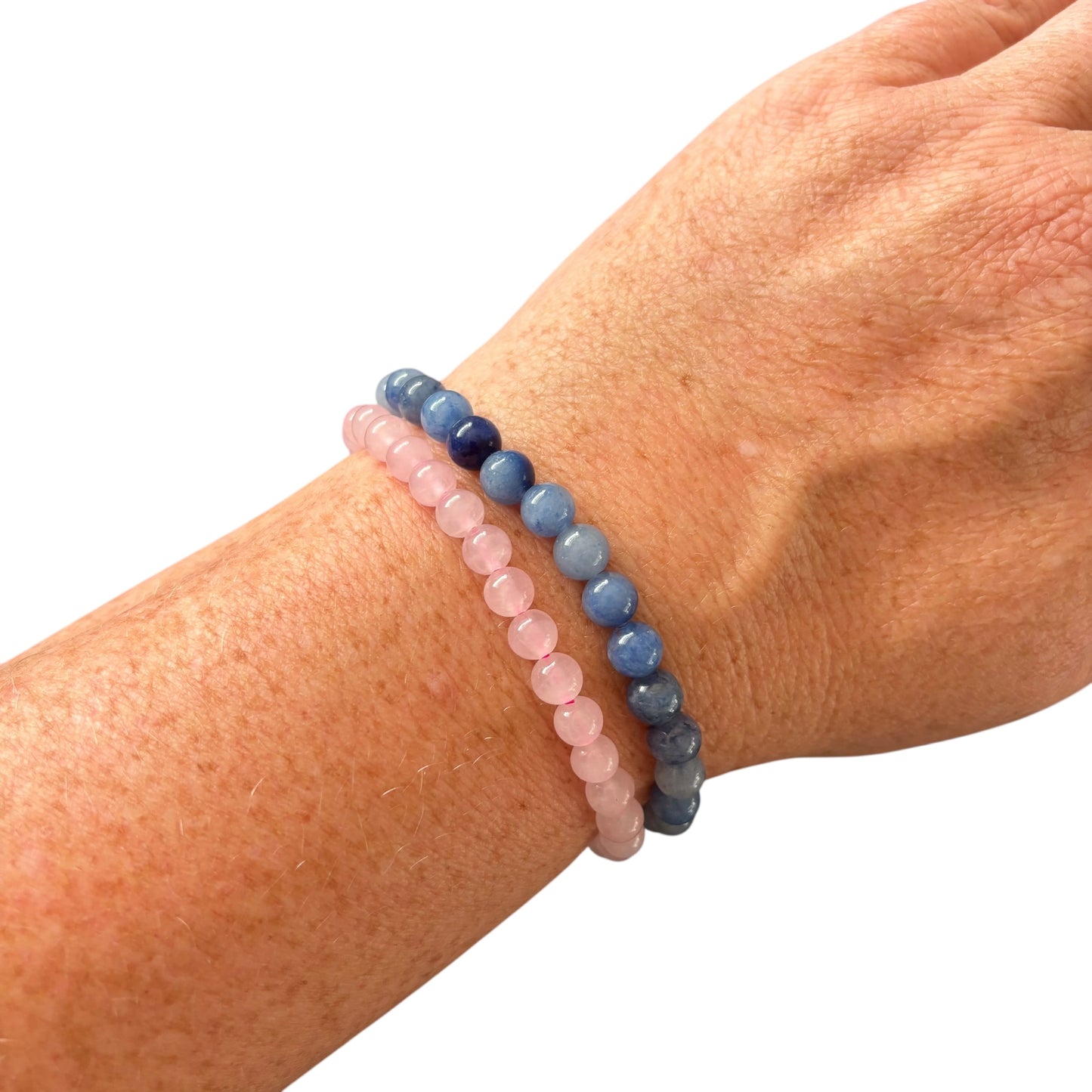 6mm Libra Rose Quartz&Blue Aventurine Bracelet Set