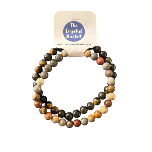 6mm Sagittarius Blue Tiger Eye&Indian Agate Bracelet Set