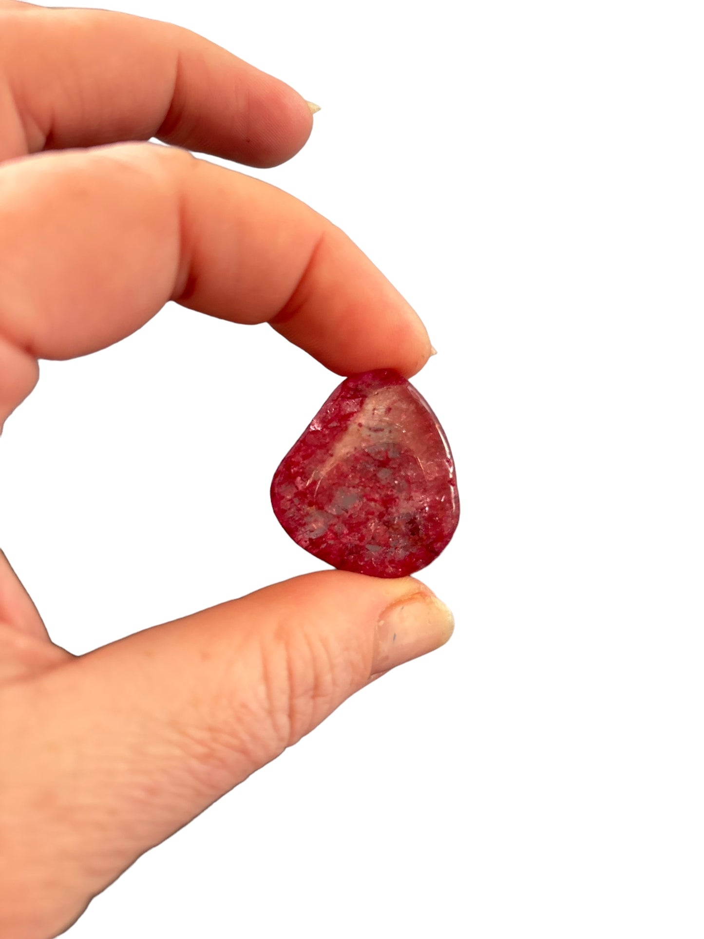 15-20g Dyed Red Crackle Quartz Tumble