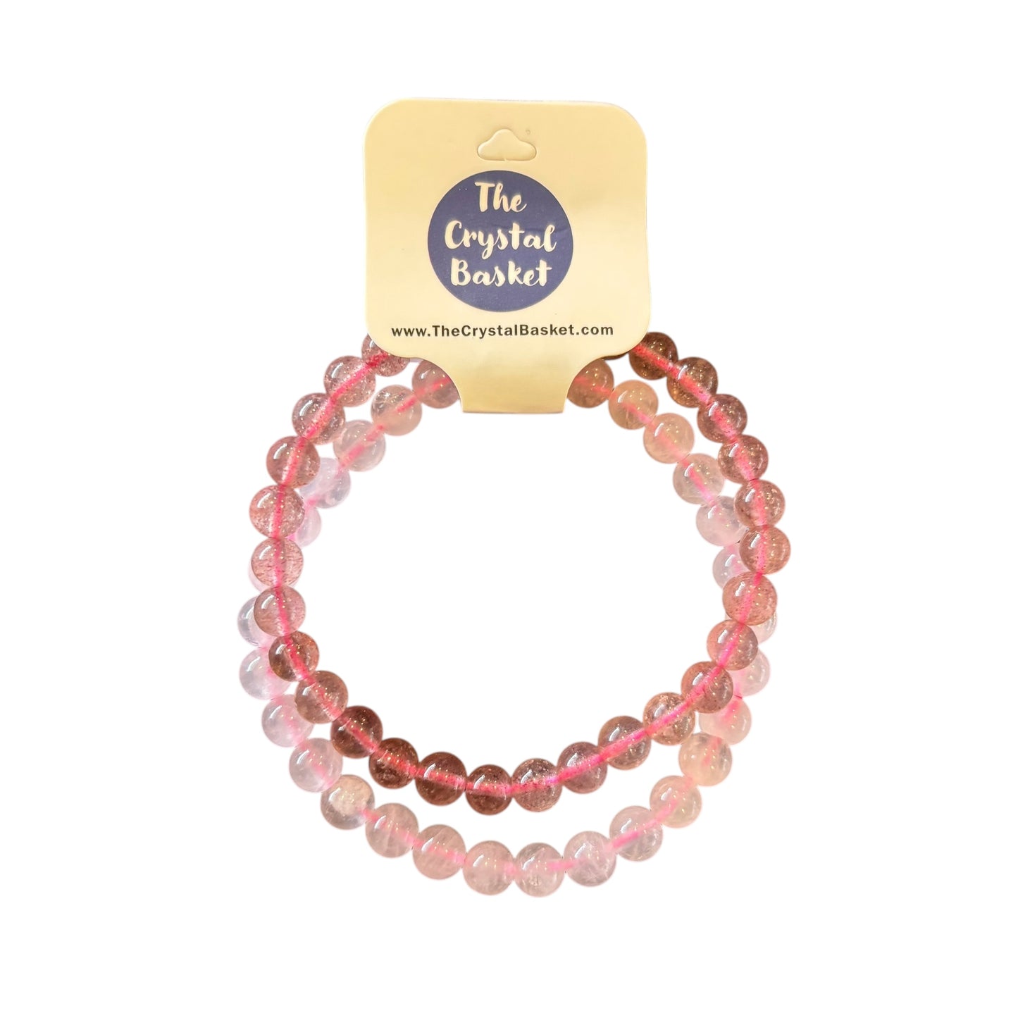 6mm Love & Self Worth Rose Quartz&Strawberry Quartz Bracelet Set