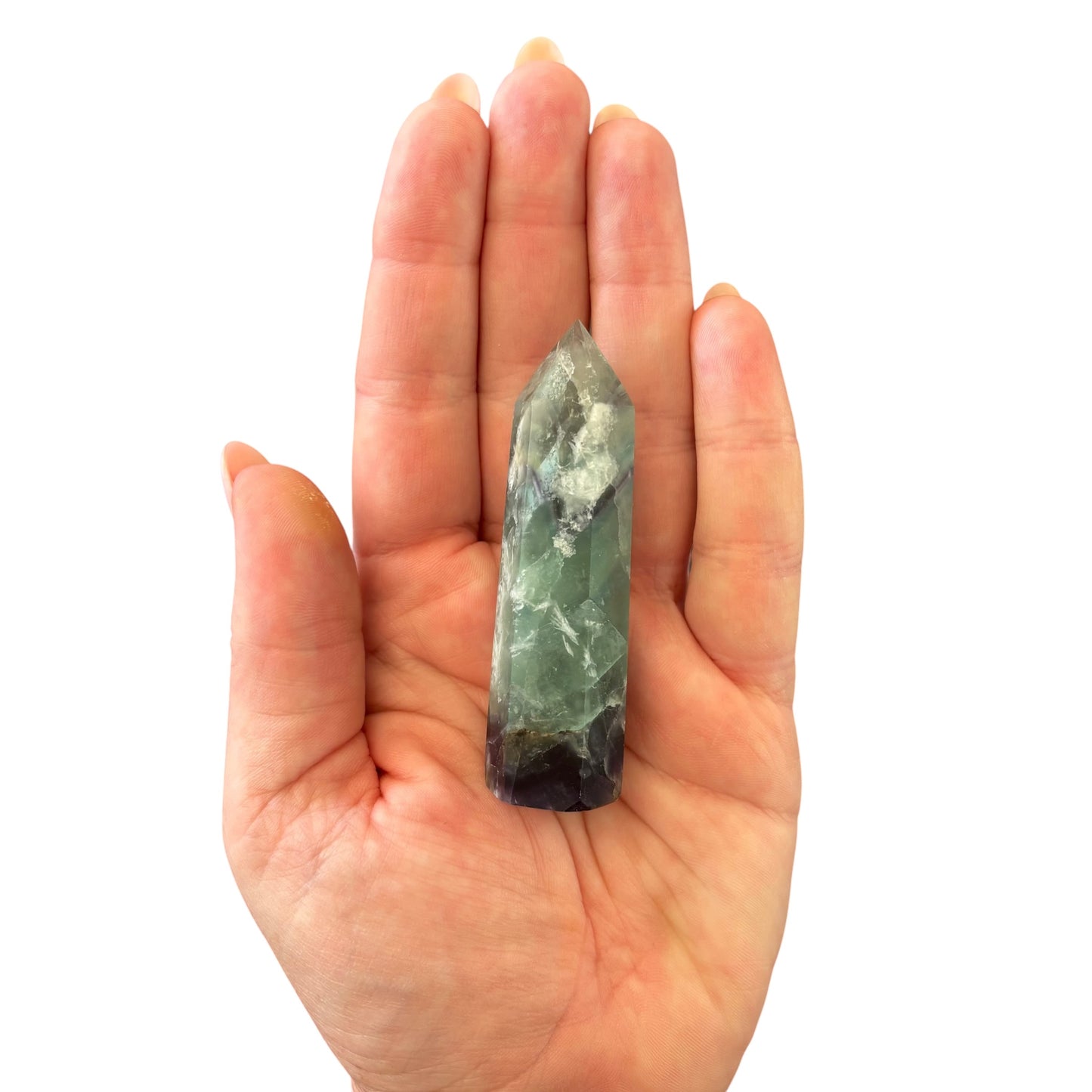 75mm Snowflake Fluorite Point