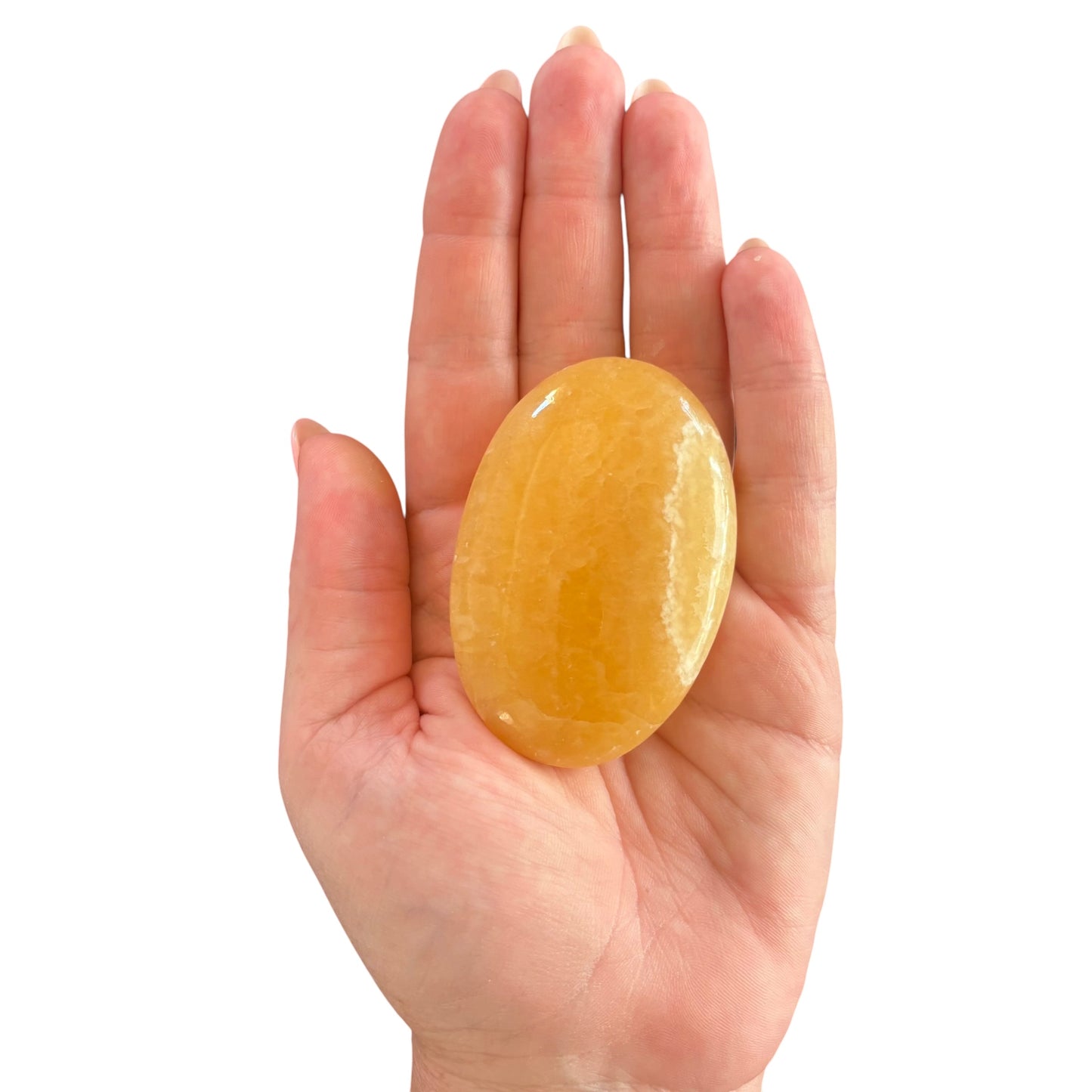 95g Mango Calcite Palm Stone