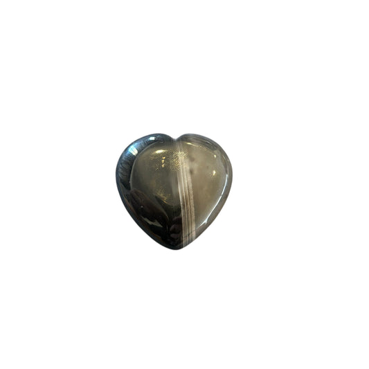 33g Black Agate Heart