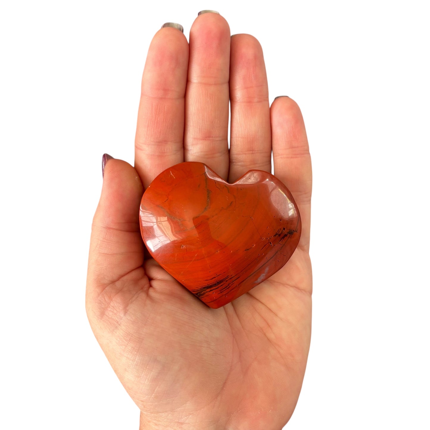 135g Red Jasper Heart