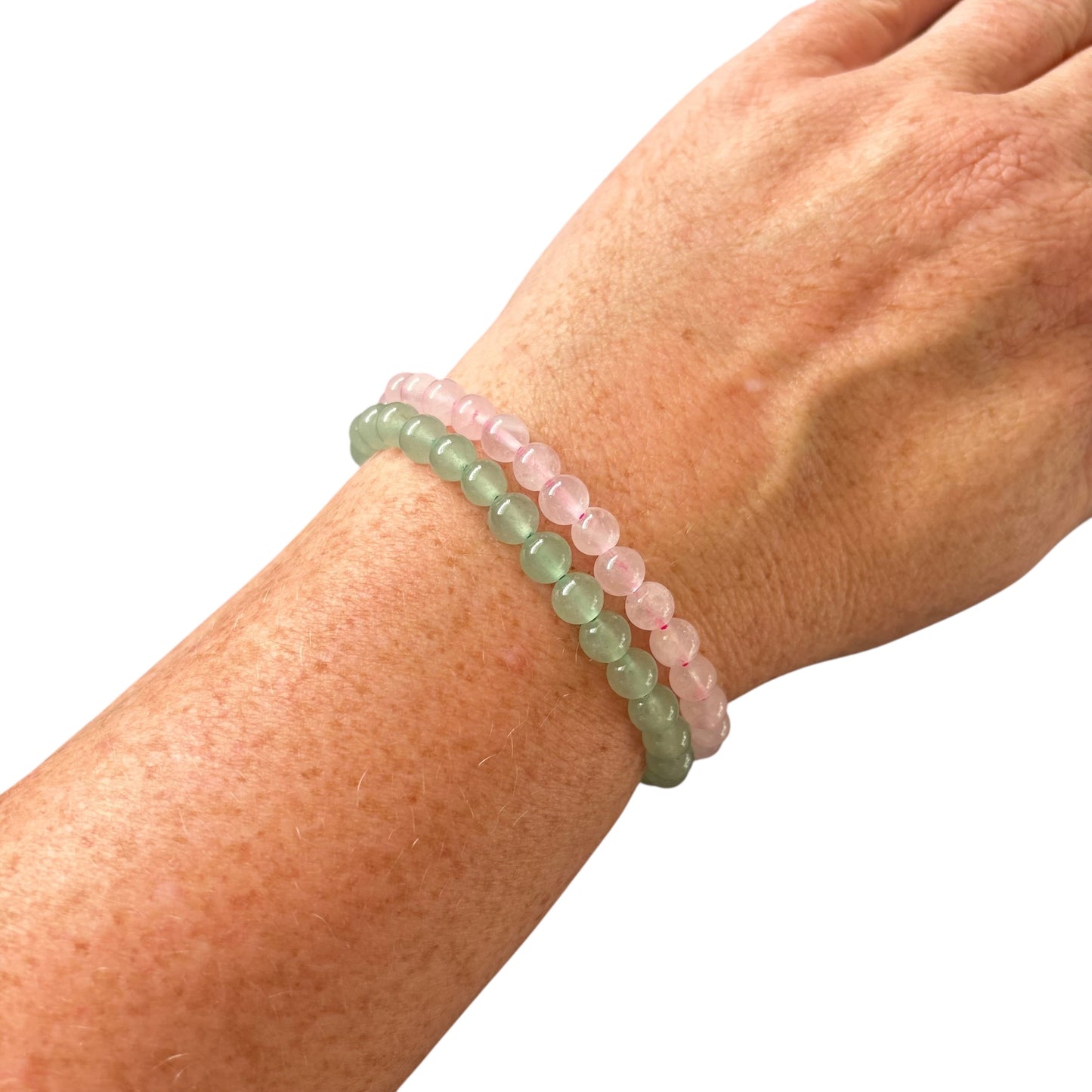 6mm Taurus Aventurine&Rose Quartz Bracelet Set