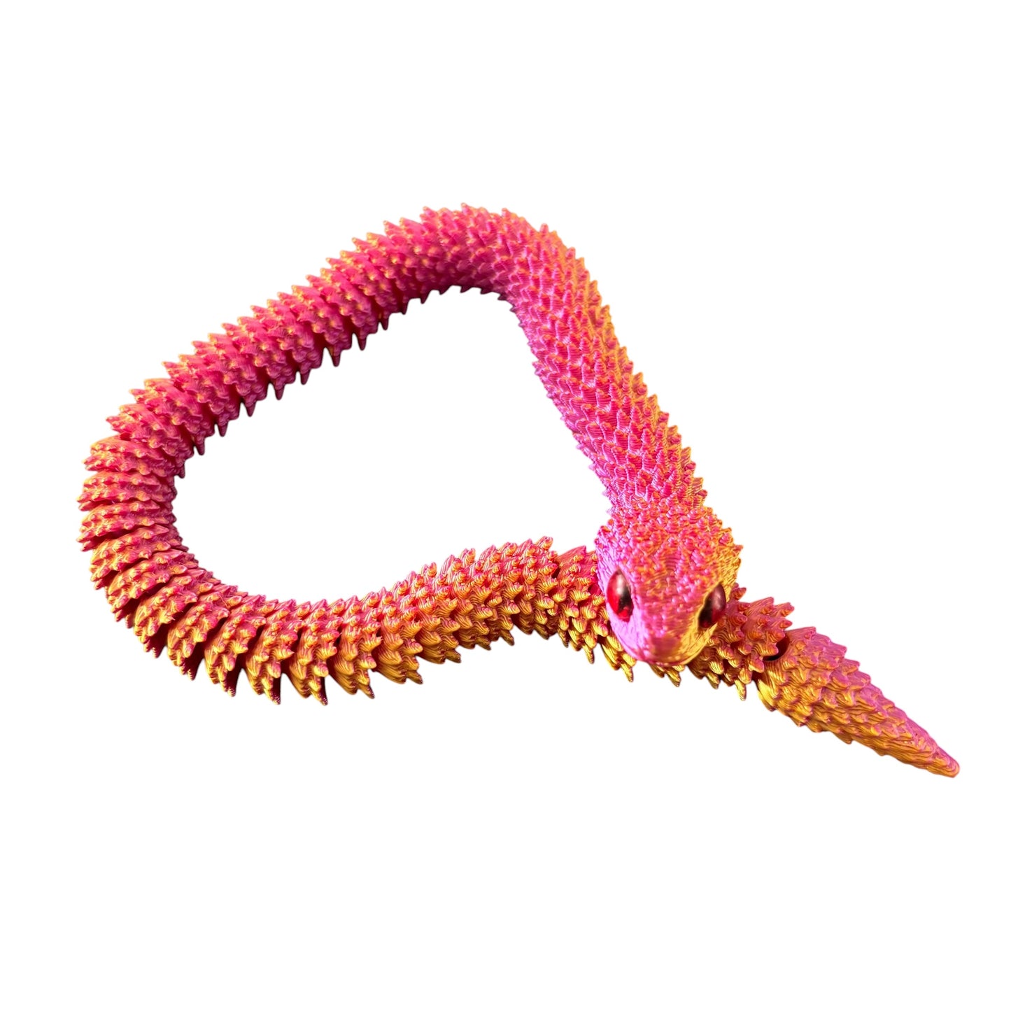 3D Purple Yellow Snake