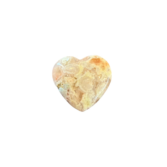 25g Flower Agate Heart