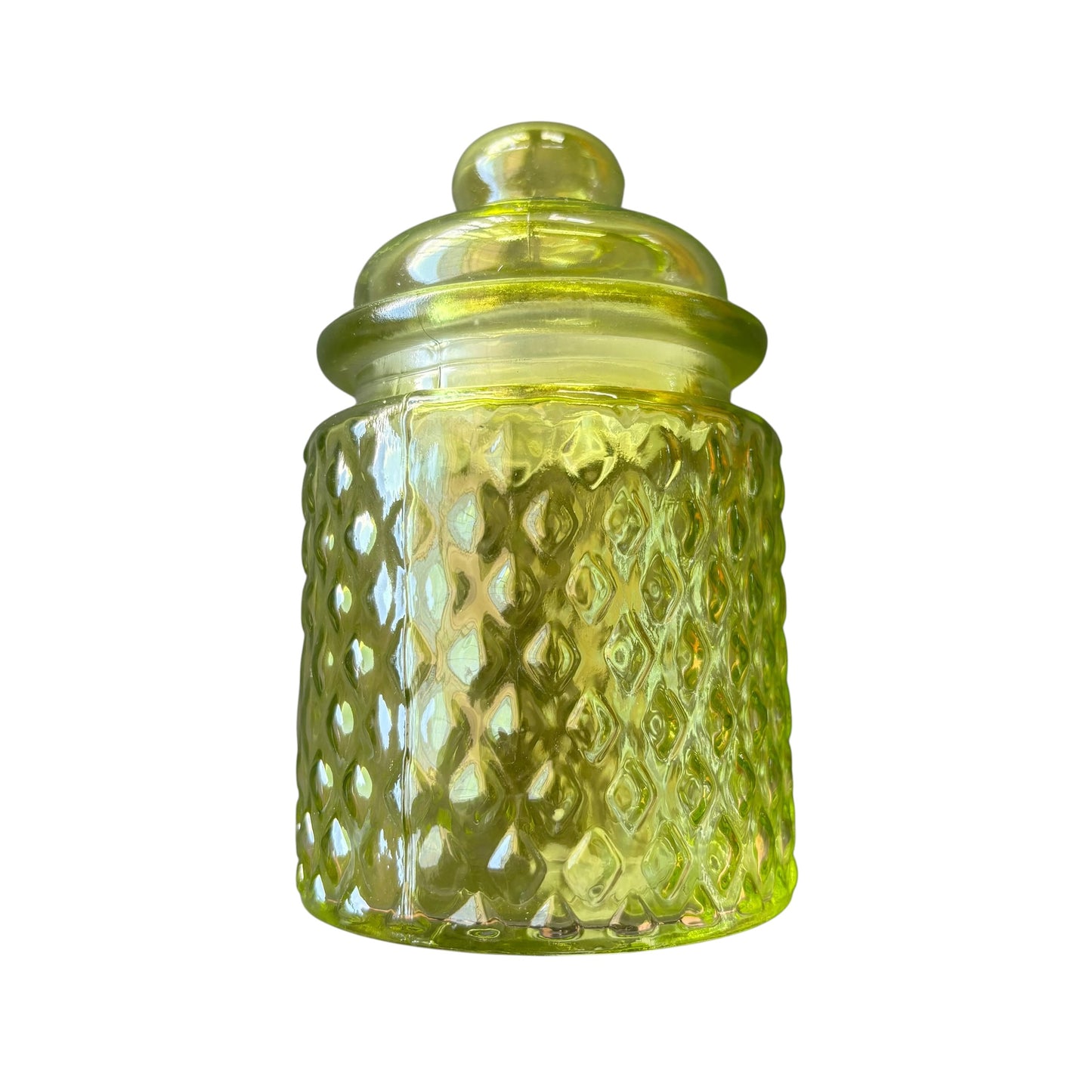 Green Glass with Lid Jar