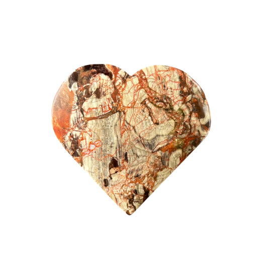 115g Money Agate Heart