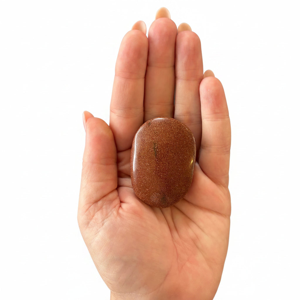 63g Goldstone Palm Stone