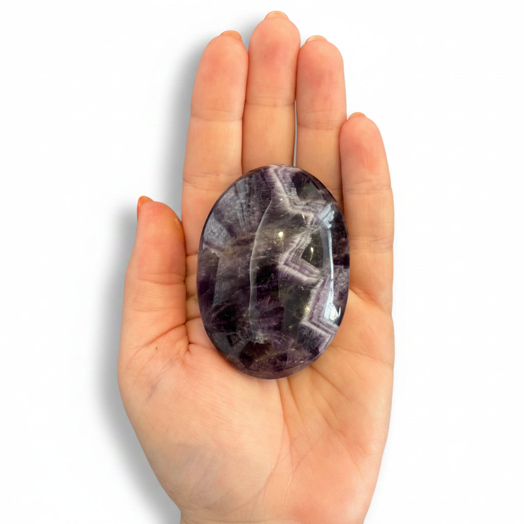 132g Dream Amethyst Palm Stone