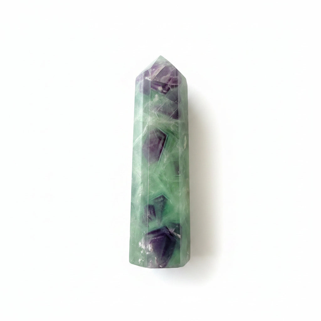 83mm Snowflake Fluorite Point