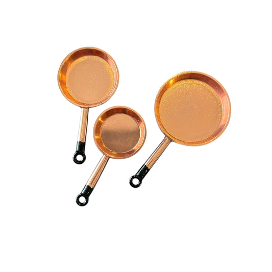 Copper Frying Pan Set Fairy Garden Accessories