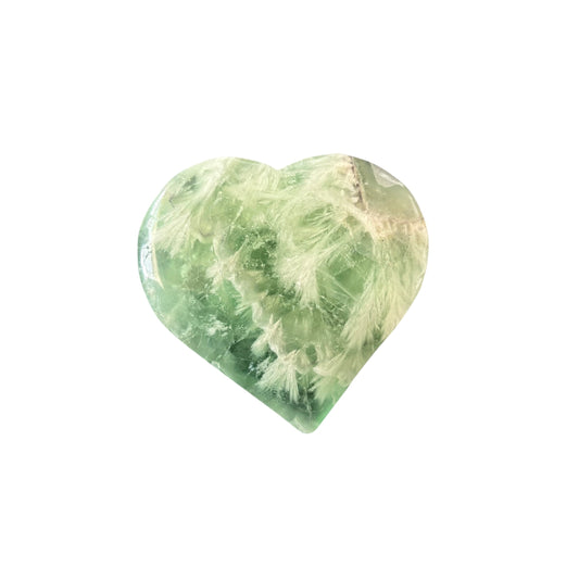 105g Snowflake Fluorite Heart
