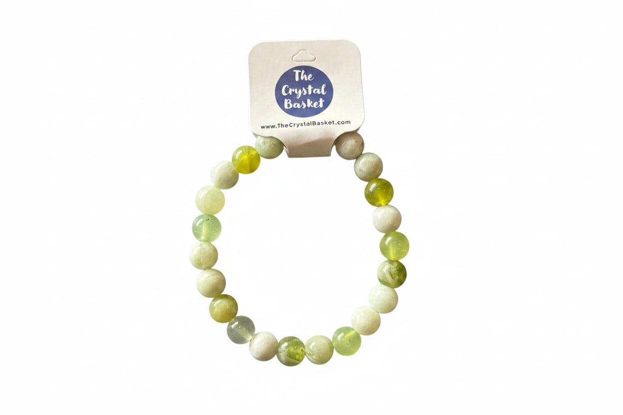 8mm Light Green Jade Bracelet