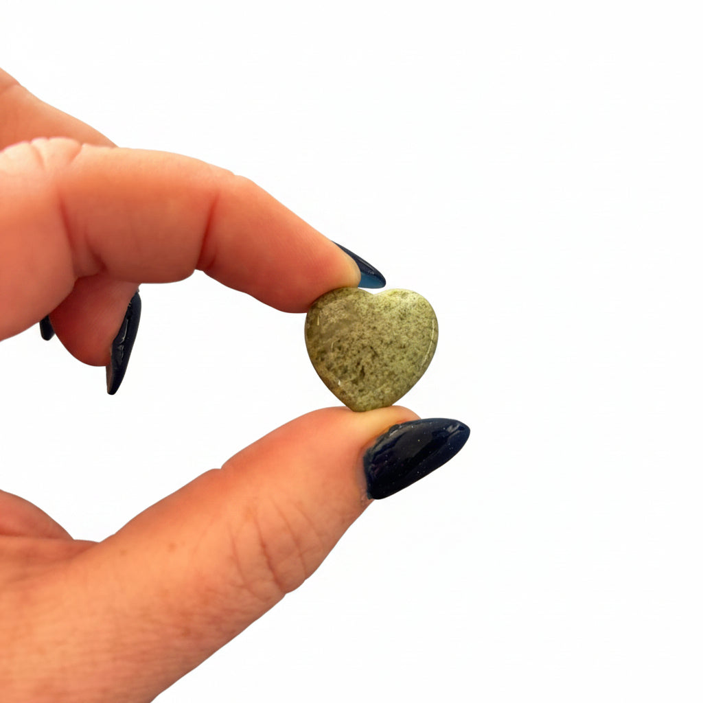 18mm Moss Agate Heart