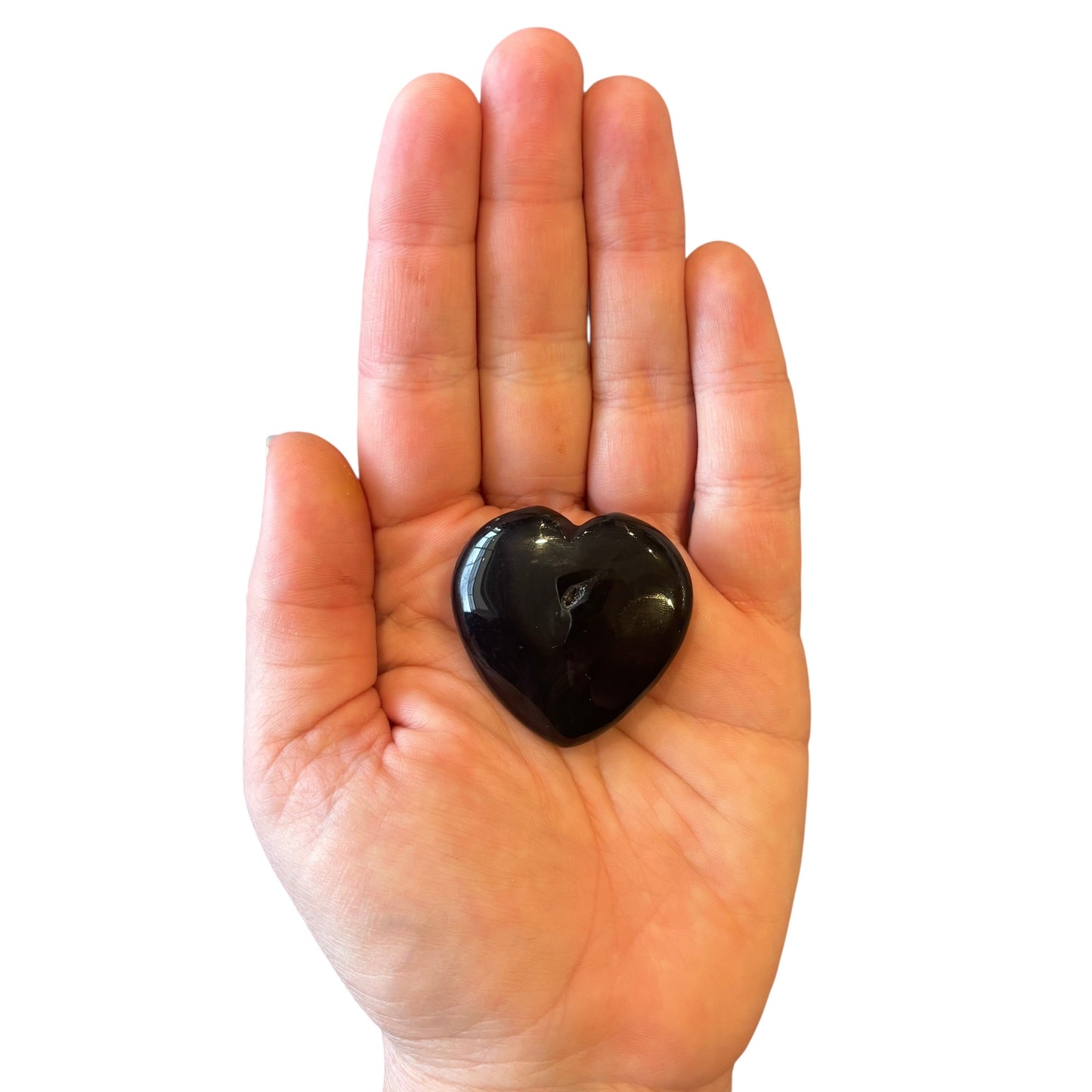 32g Black Agate Heart