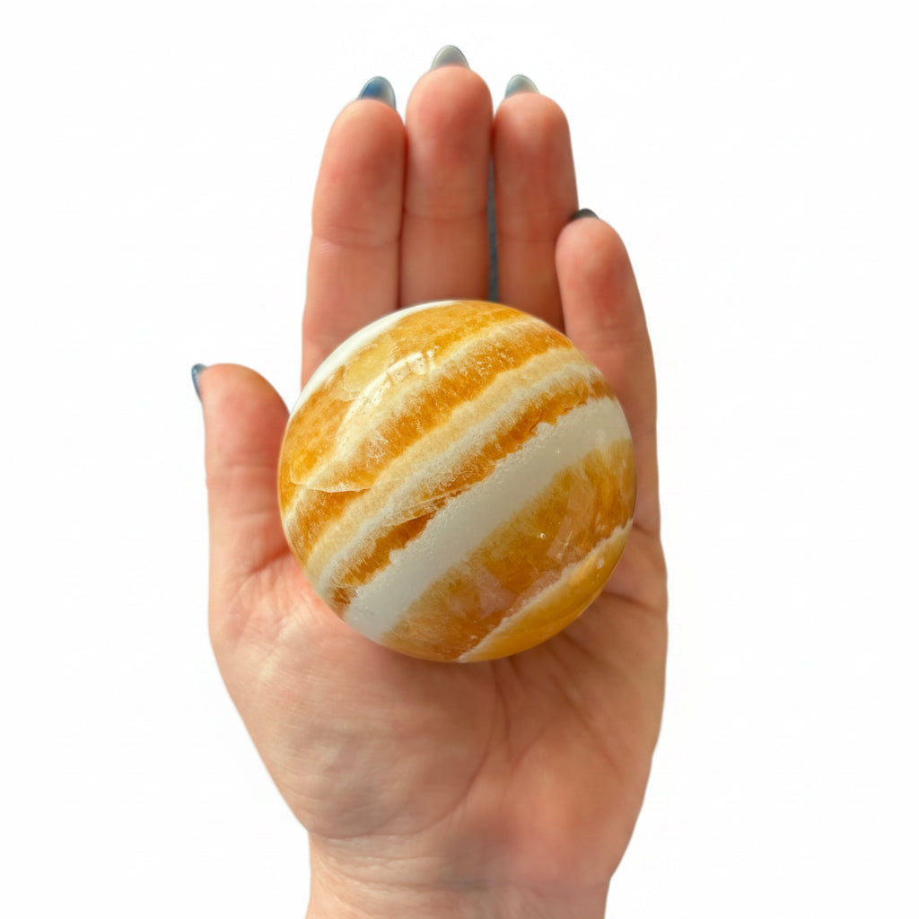 65mm Orange Calcite Sphere