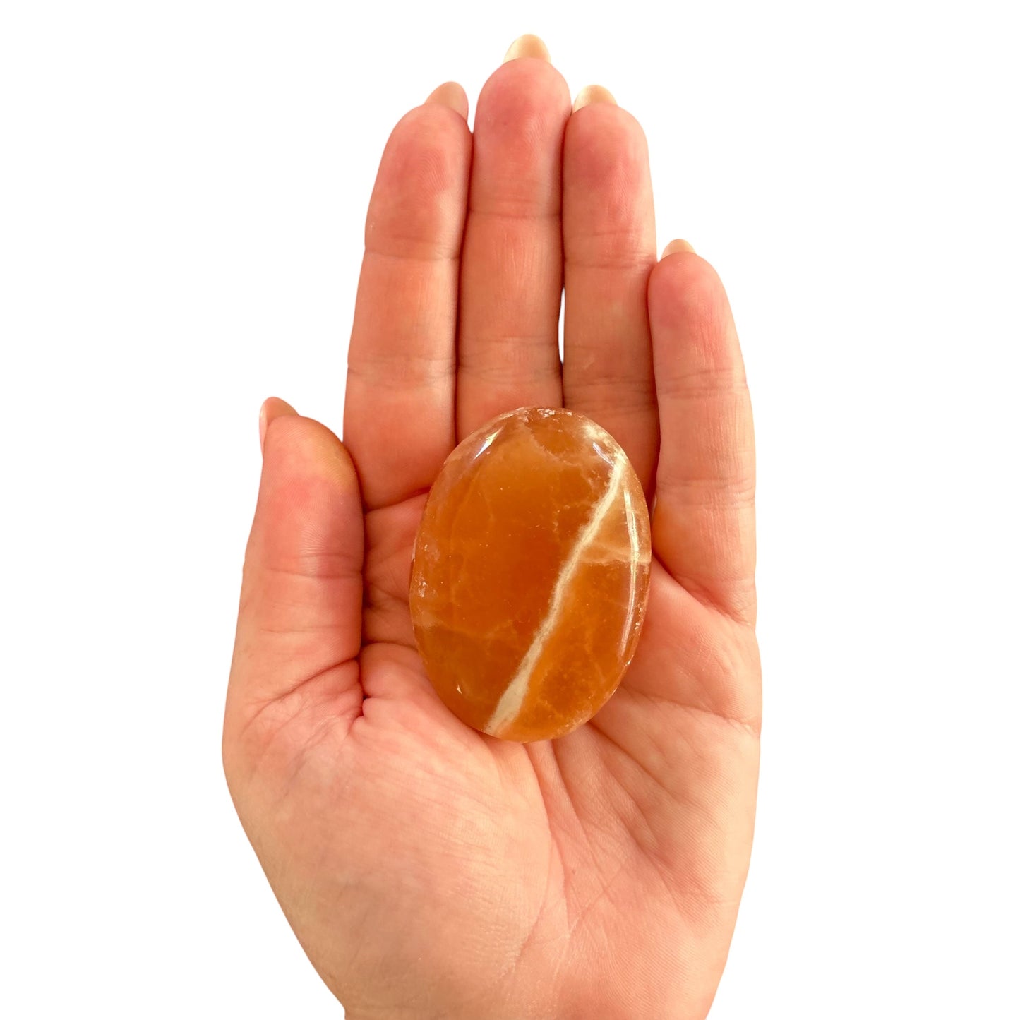 80g Honey Calcite Palm Stone