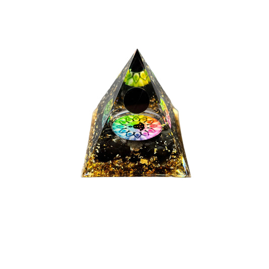 Black Obsidian Sphere Pyramid