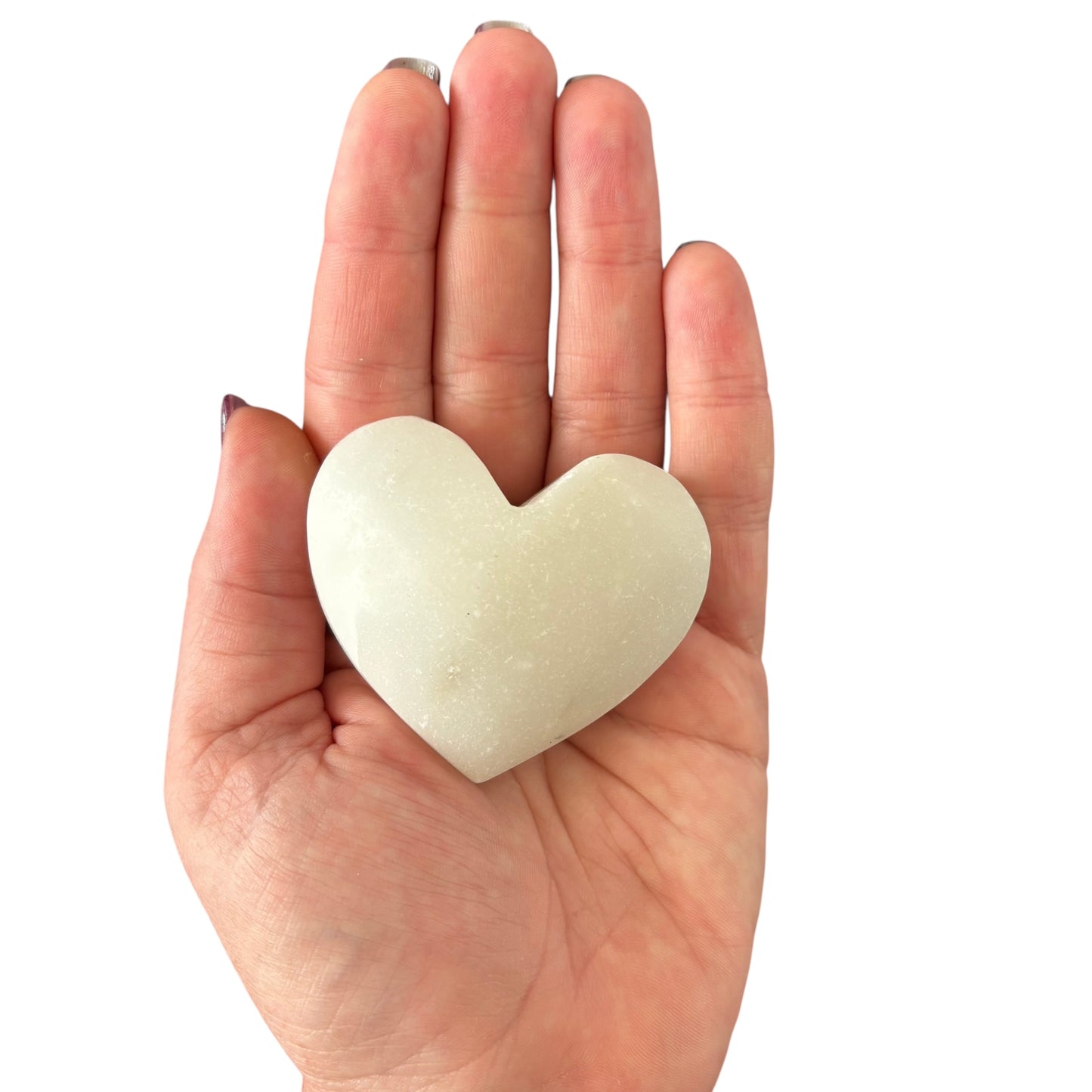 117g White Jade Heart