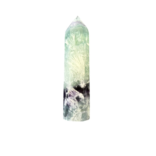 72mm Snowflake Fluorite Point