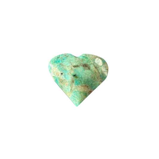 48g Amazonite with Smokey Quartz Heart