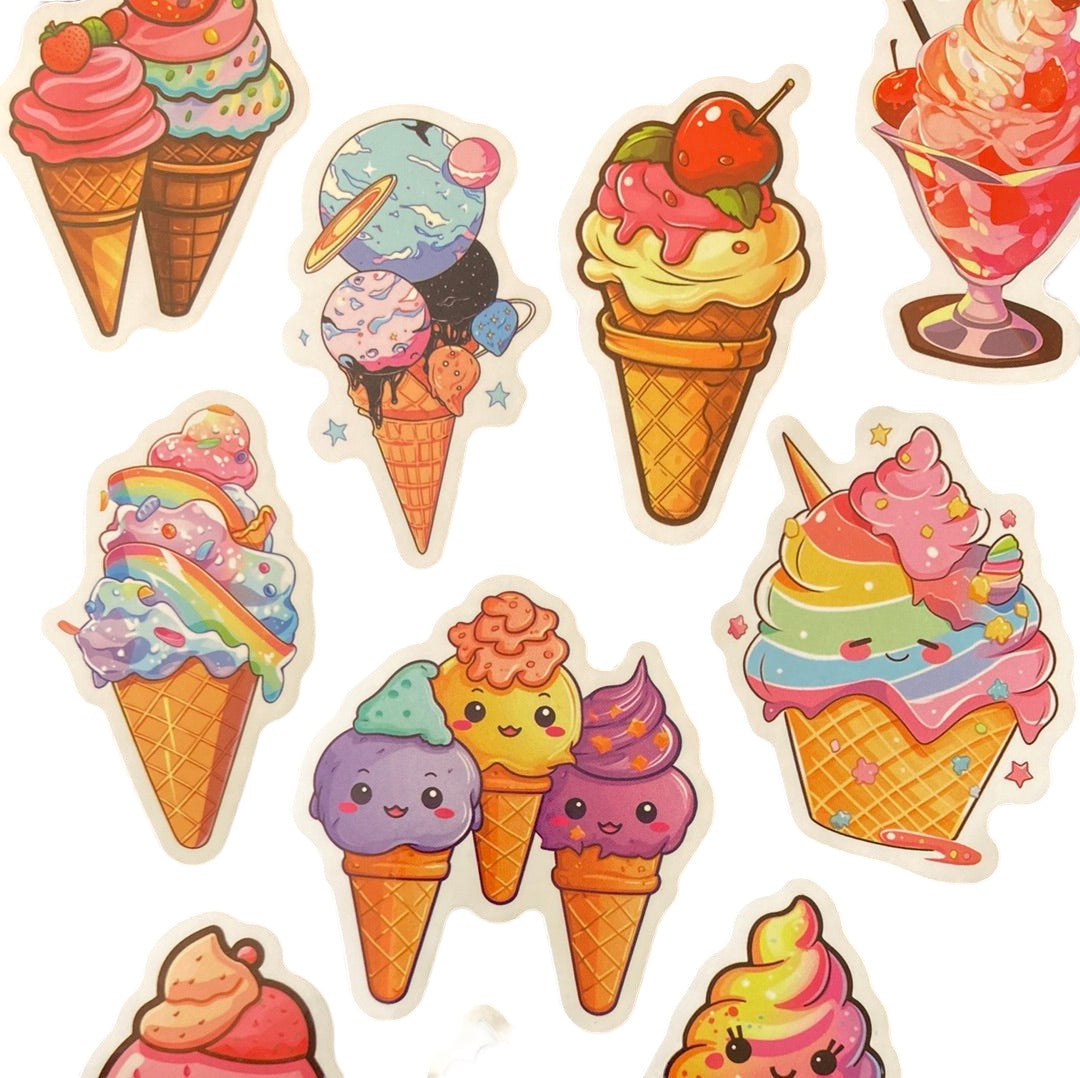 Ice Creams 10pc Bag of Stickers